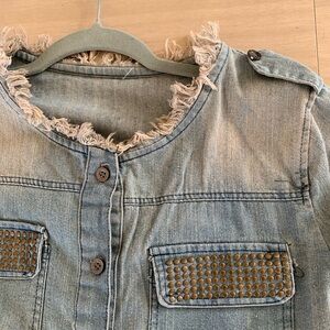 Stylish Denim Blue Women's Blouse